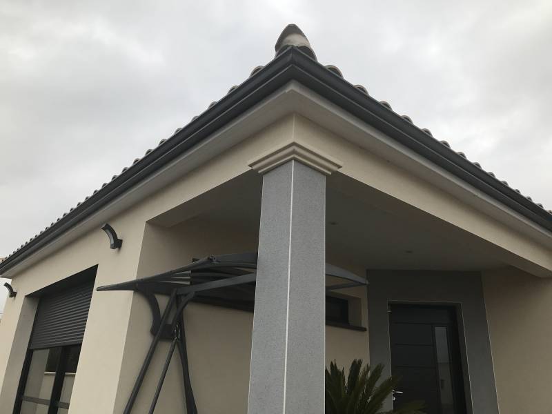Gouttières aluminium anthracite Bellegarde 30