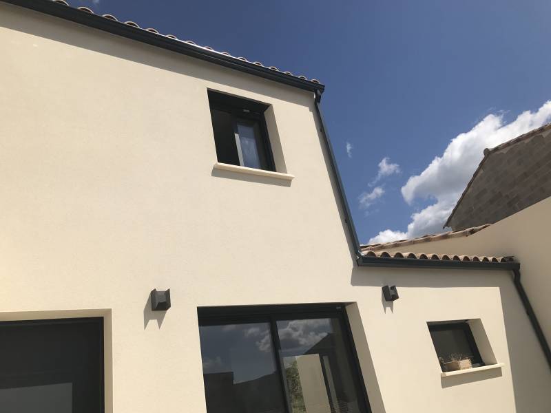 Fabrication et pose de gouttières en aluminium anthracites 13